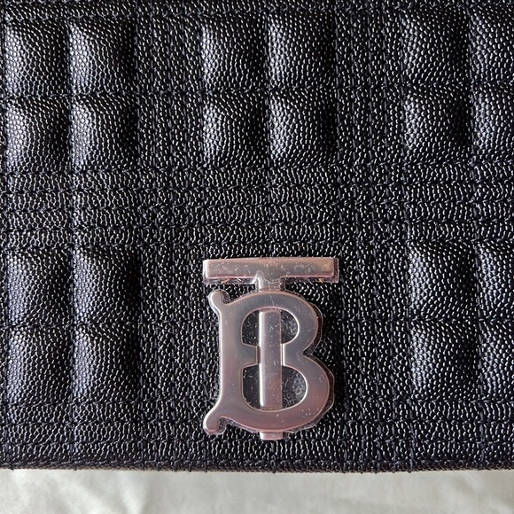 Burberry Small Lola Quilted Check Leather Shoulder Bag Black - Picture 3 of 12